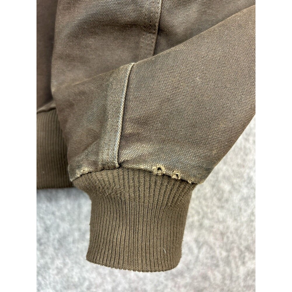 Vintage Carhartt Hooded Zip Up Jacket Mens Large RN# 14806 Brown - Picture 4 of 12